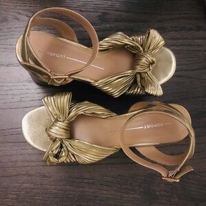 Gold platform sandals